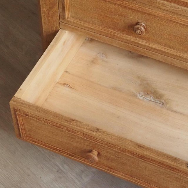 Vintage Oak Mirrored Chest of Drawers with Marble Top For Sale - Image 11 of 15