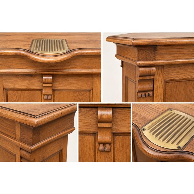 Art Nouveau Shop Counter in Oak, 1890s For Sale - Image 4 of 5