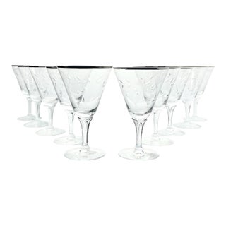 1950s Fostoria “Bridal Belle” Set of 10 Water Glasses For Sale