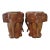 Vintage Matched Pair of Carved Wood Elephant Stools / Tables, Circa 1970s For Sale