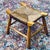 Mid-Century French Country Ash Wood & Rush Saddle Seat Footstool Petite Low Stool For Sale - Image 4 of 11