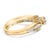 Elegantly crafted in gleaming 14K yellow gold-plated .925 sterling silver, this bridal set embodies romance and...