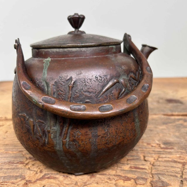 Antique Japanese Copper Teapot For Sale - Image 11 of 18