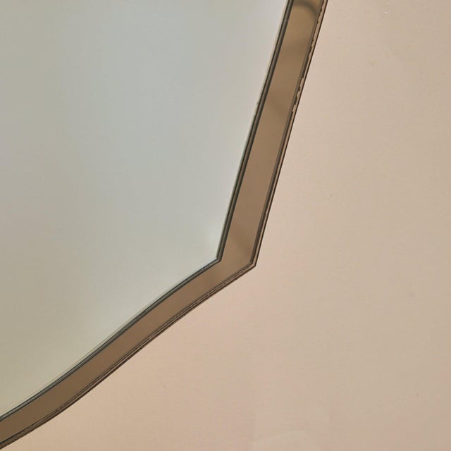 Italian Bronze-Tinted Wall Mirror Attributed to Cristal Arte, 1970s For Sale - Image 4 of 7
