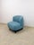 Costal Modern Blue Upholstered Accent Chair Living Room Bedroom Comfortable For Sale - Image 4 of 9