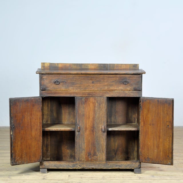 Antique Rustic Pine Cabinet, 1820 For Sale - Image 4 of 14