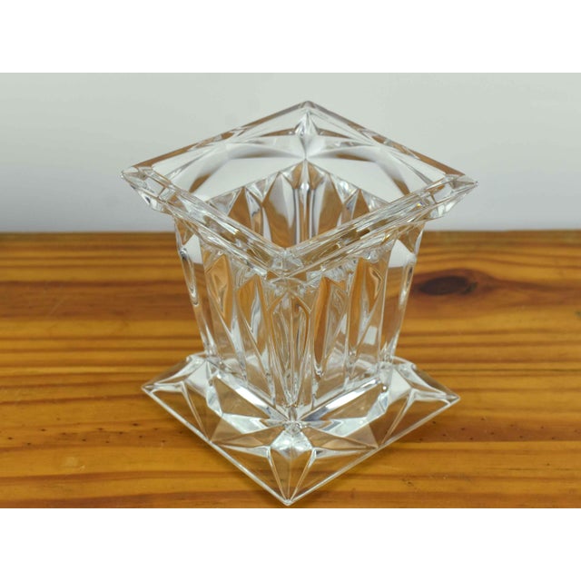 Late 20th Century Crystal Dual-Purpose Pillar Candle Holder & Vase Waterford - One Piece For Sale - Image 10 of 12