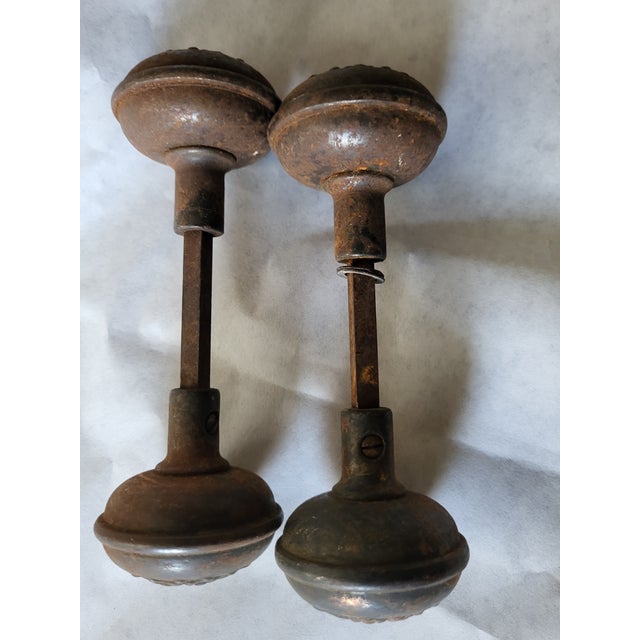 Victorian Antique Victorian Style Ornate Metal Doorknob Rosettes For Sale - Image 3 of 8