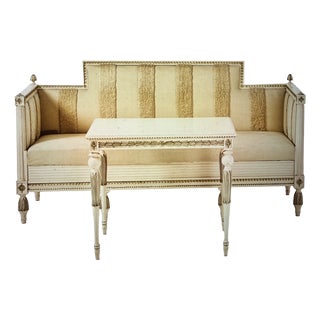 Swedish Sofa and Table, 1890, Set of 2 For Sale
