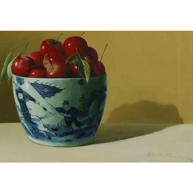 Cherries is an oil painting realized in 2007 by Zhang Wei Guang (Mirror). Beautiful oil painting on canvas. Includes...