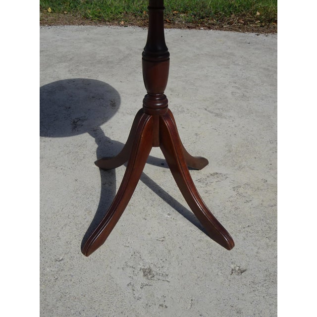 English Wooden and Leather Side Table, 1960s For Sale - Image 16 of 18