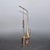 Traditional Vintage Silver-Plated Copper Water Pipe With Enamel Shou Xing Motif and Beaded Chain For Sale - Image 3 of 9