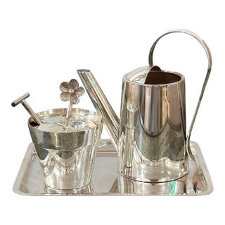 Tiffany & Co Sterling Watering, Pail and Tray Sugar and Creamer For Sale