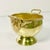 English Mid-Century Hollywood Regency Boho Chic English Traditional Style Pedestal Brass Planter For Sale - Image 3 of 11