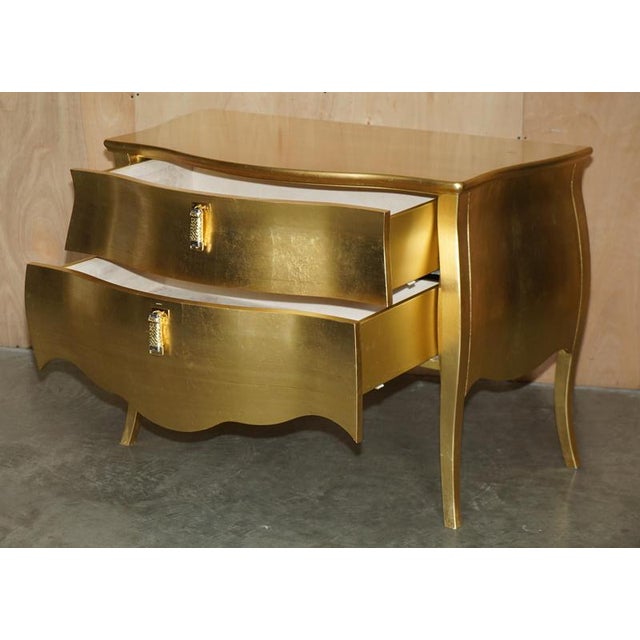 24ct Gold Leaf Canova Bombe Chest of Drawers by Fendi Casa For Sale - Image 17 of 18