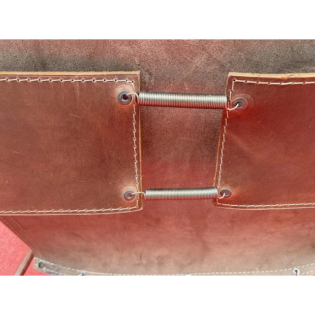 Set of Leather & Bamboo Chairs by Tito Agnoli, 1960s For Sale - Image 6 of 12