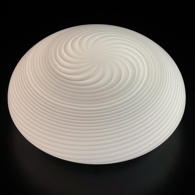 Classic Swirl Murano Glass Ceiling or Wall Lamp, Italy, 1970s For Sale - Image 9 of 13