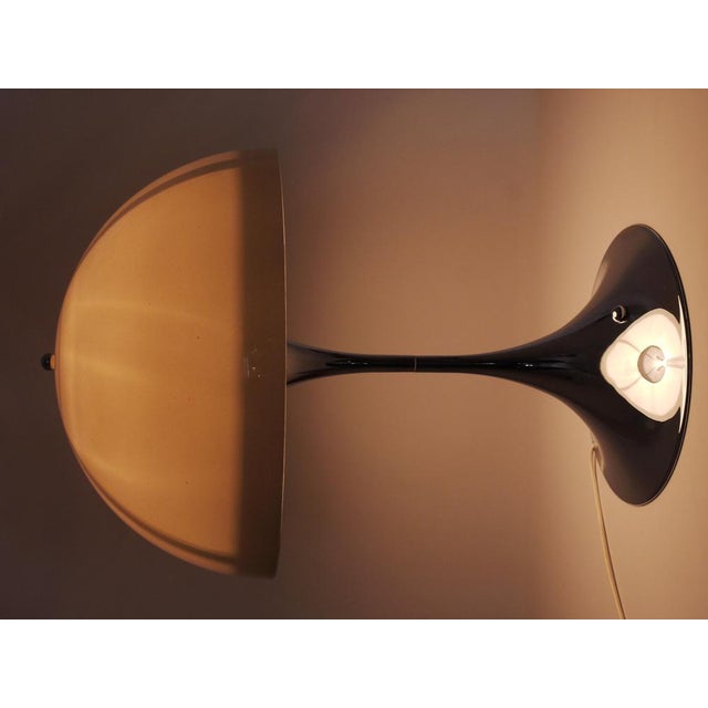 Panthella Table Lamp with Chrome Base and Grey Shade by Verner Panton for Louis Poulsen, 1970s For Sale - Image 15 of 16