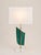 Make a statement with this striking table lamp featuring a natural Green Aventurine slab, hand-finished with elegant 24K...