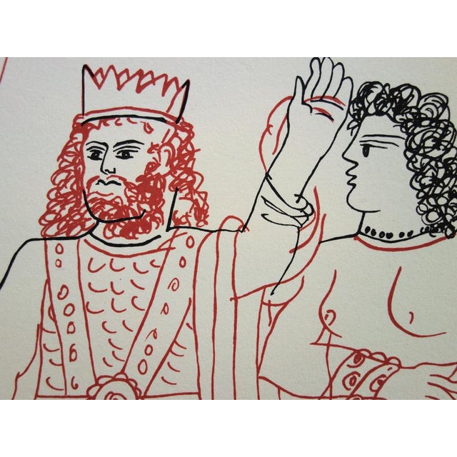 Alekos Fassianos, King and Andromache, Lithograph For Sale - Image 4 of 6