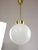 Mid-Century Italian Opaline and Brass Globe Pendant Lamp For Sale - Image 18 of 18