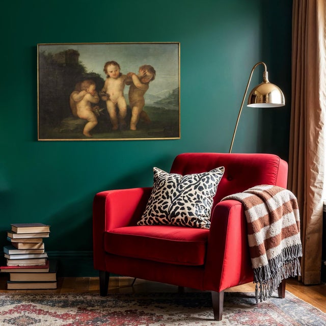 Unknown, Cherubs Game, 1760, Oil on Canvas, Framed For Sale - Image 16 of 17