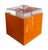 Alessandro Albrizzi Alessandro Albrizzi Mid Century Modern Orange Lucite Ice Bucket Box For Sale - Image 4 of 8