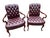 Nice pair of tufted red leather gooseneck arm pair of library chairs. Very attractive pair of chairs which makes a great...