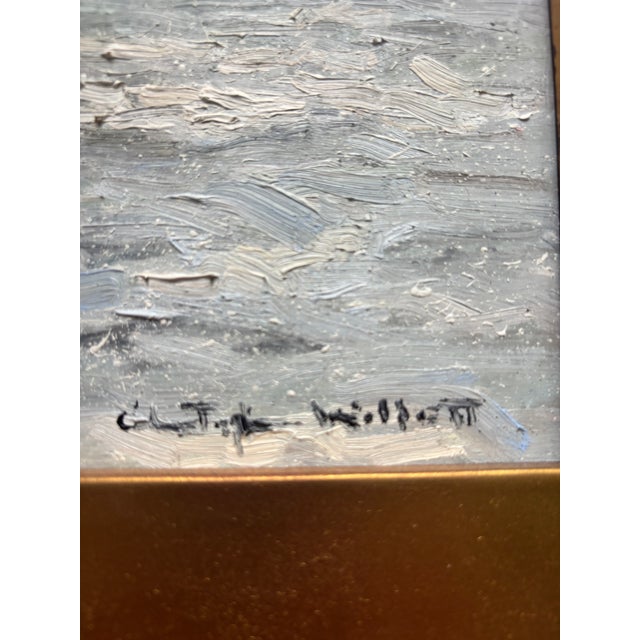 Christopher Willett, "Tugboat in New York Harbor", Oil on Masonite For Sale - Image 4 of 9
