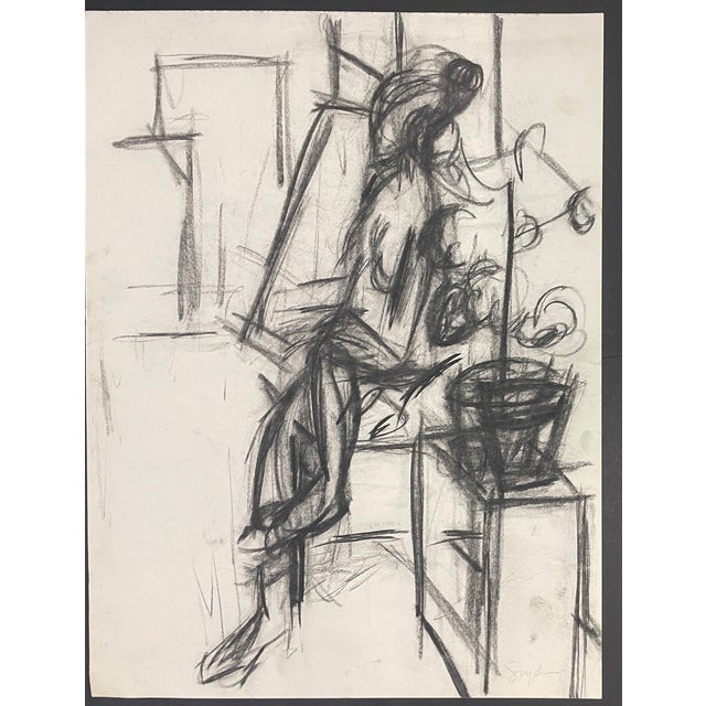 Drawing on paper by New York abstract expressionist painter Richard Snyder (1951-2021). Signed lower right. Combined...