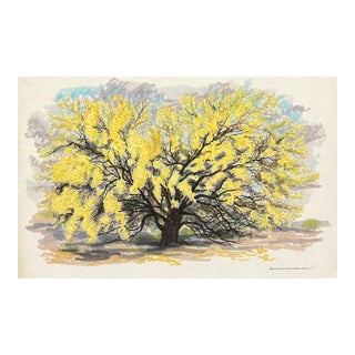 1960s Jean Charles Faucher Spring Landscape Painting For Sale