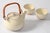 Japanese Vintage Japanese Tea Handmade Stoneware Ceramic Kotobuki - Set of 3 For Sale - Image 3 of 15