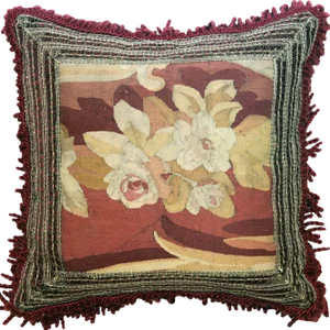 19th Century French Aubusson Pillow