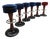 Vintage Art Deco French Cafe Bar Stools, 1940s, Set of 6 For Sale