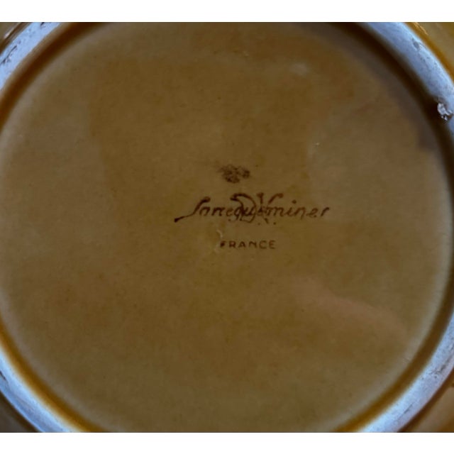 Ceramic Set of Four French Majolica Figural Fruit Plates by De Sarreguemines For Sale - Image 7 of 9