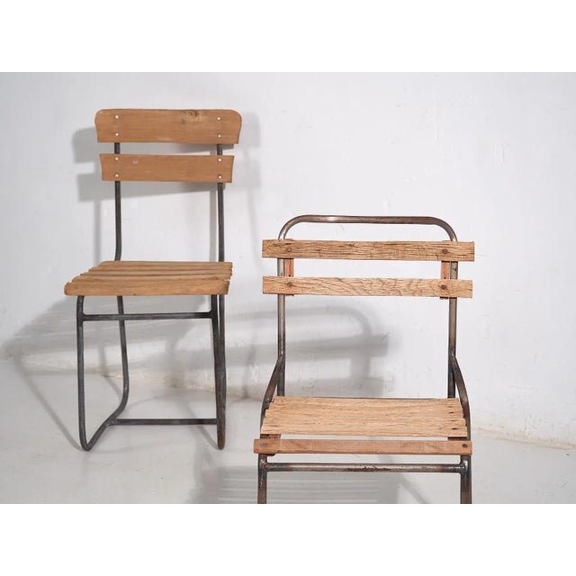 Rustic Set of Vintage Outdoor Chairs, 1920 For Sale - Image 3 of 11