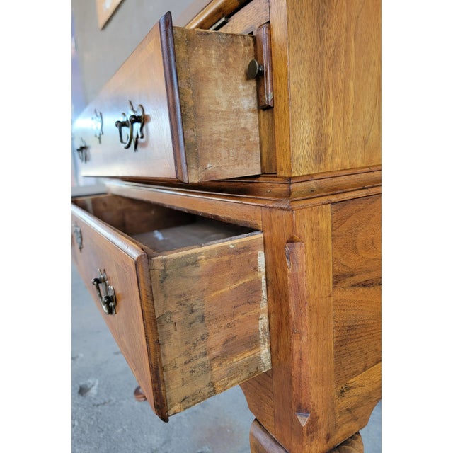Antique Queen Anne Secretary Desk 19th Century For Sale - Image 16 of 18