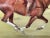 Brown Mid Century British Equine Oil Painting Horse & Riders Polo Match Sport of Kings For Sale - Image 8 of 12