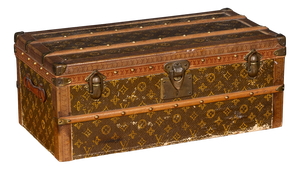 20th Century Louis Vuitton Malle Fleurs Trunk in Monogram Canvas, France, 1910s