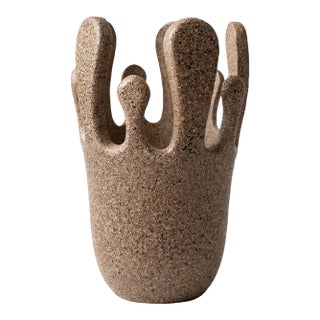 Crown Vase in Stone For Sale