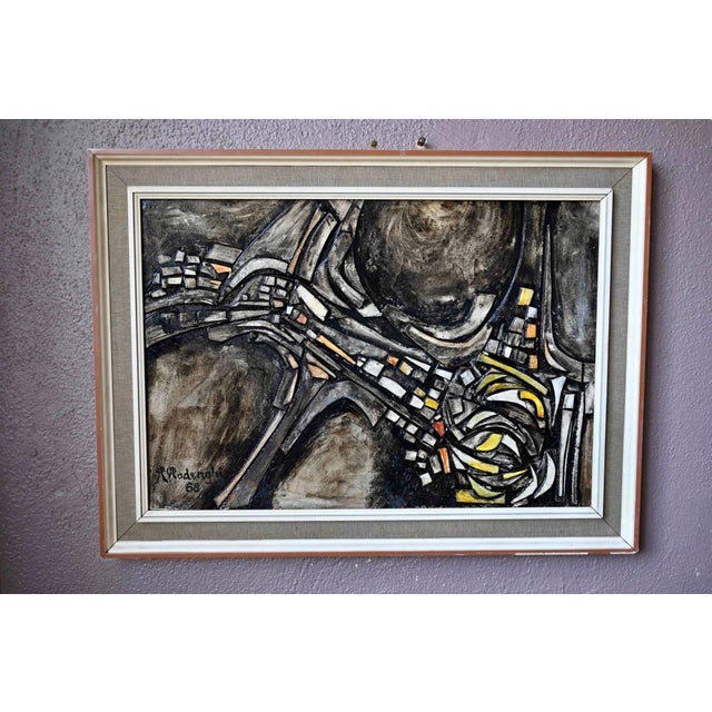 R. Rodenghi, Abstract Relief Painting, 1968, Mixed Media For Sale - Image 12 of 12