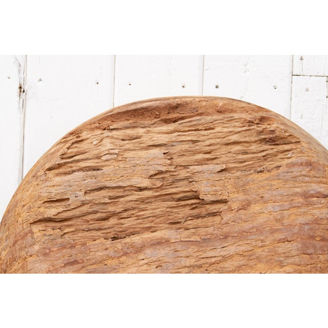 Large 19th Century Wood Dough Bowl For Sale - Image 9 of 12