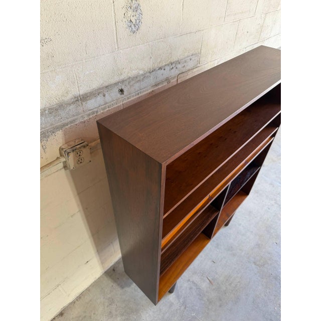 Rosewood Bookcase Cabinet With Slender Tapered Legs Denmark Mid-Century Modern 1960s For Sale In Los Angeles - Image 6 of 10