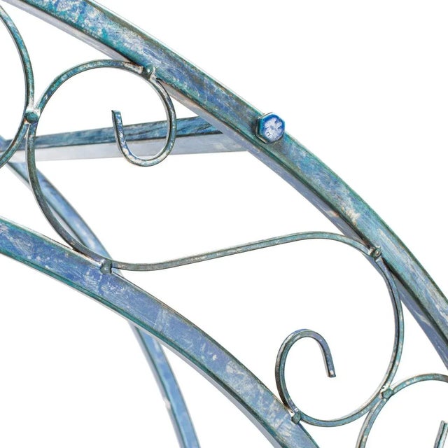 Metal Pagan Arch - Mossy Blue For Sale - Image 7 of 11