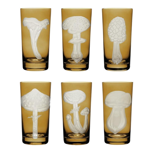ARTEL Mushrooms Collection Highball in Taupe - Set of 6 For Sale