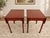 Baker Furniture Company Vintage Mahogany Pembroke Dropleaf Side Table Pair ~ Georgian Chippendale Federal Style For Sale - Image 4 of 18