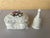 Vintage Victorian Floral Ceramic Heart Box and Bell For Sale - Image 4 of 9