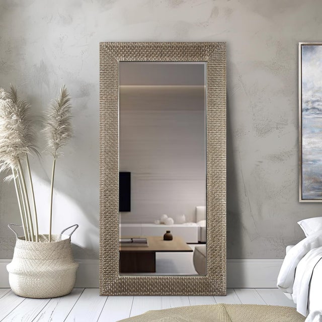 Gold Bergman Rectangular Oversized Mirror For Sale - Image 8 of 11