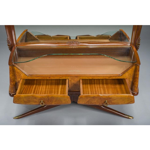 Dressing Table or Console with Mirror by Vittorio Dassi, 1950s For Sale - Image 9 of 14