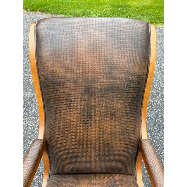 2000 - 2009 Walter Smithe Cudtom Swan Rocking Chair For Sale - Image 5 of 9